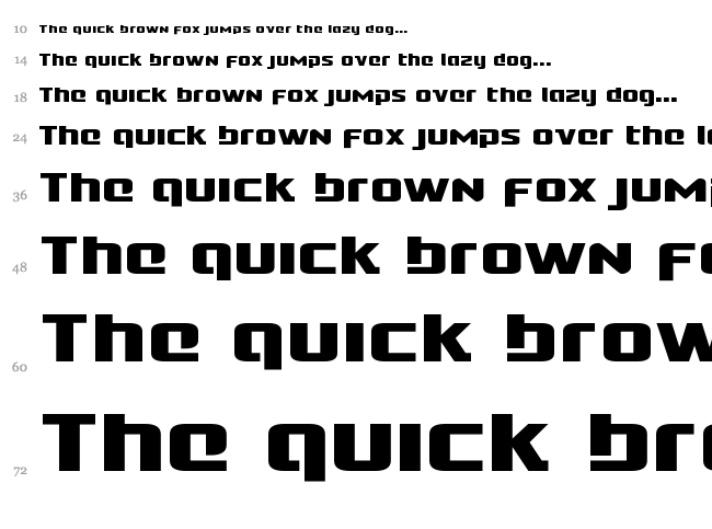 Cobalt Alien font waterfall