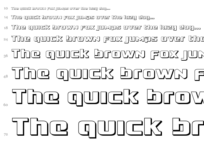 Cobalt Alien font waterfall