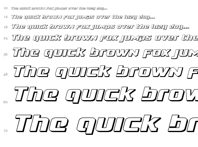 Cobalt Alien font waterfall
