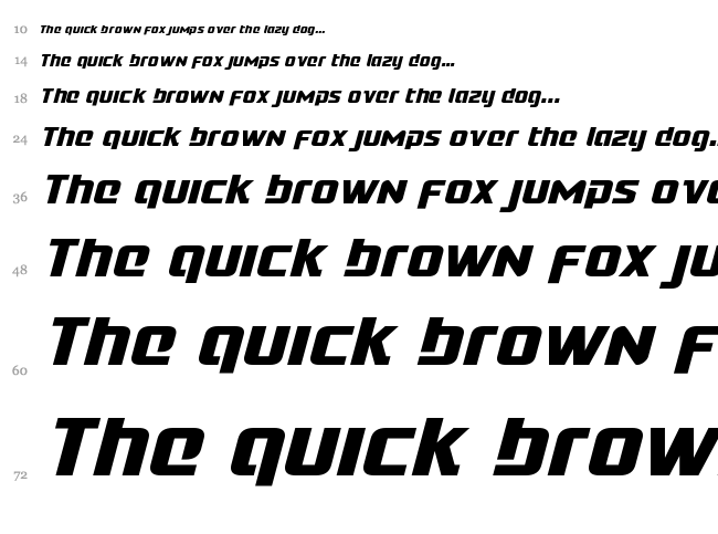 Cobalt Alien font waterfall