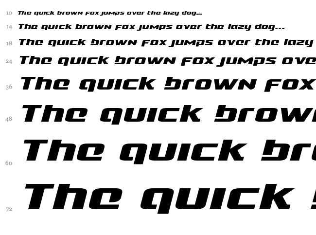 Cobalt Alien font waterfall