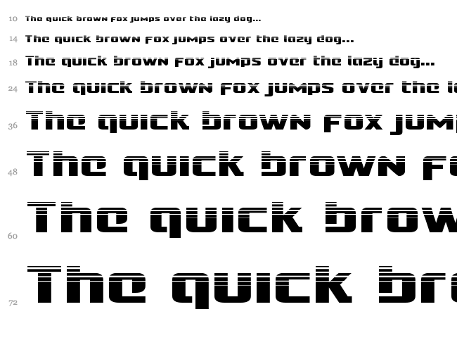 Cobalt Alien font waterfall