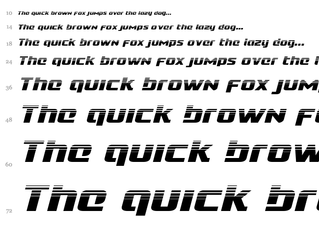 Cobalt Alien font waterfall