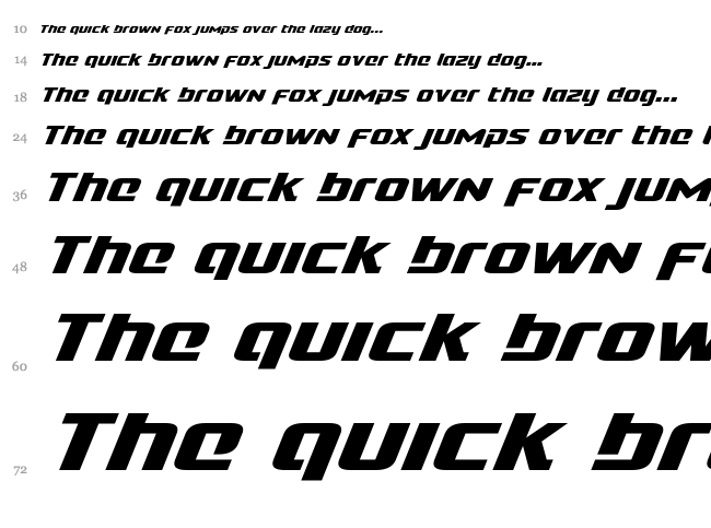 Cobalt Alien font waterfall