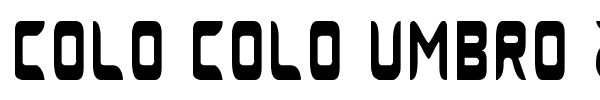 Colo Colo Umbro 2006 font