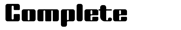 Complete font