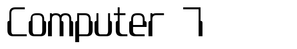 Computer 7 font