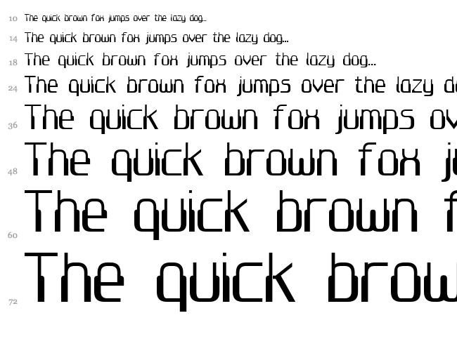 Computer 7 font waterfall