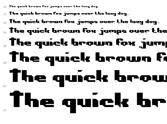 Construction font waterfall