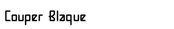Couper Blaque font