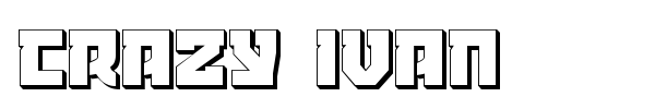 Crazy Ivan font preview