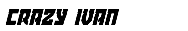 Crazy Ivan font preview