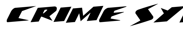 Crime Syndicate font preview
