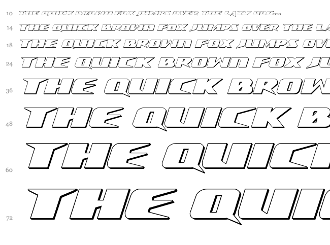 Crime Syndicate font waterfall