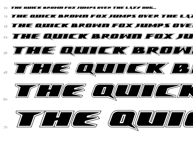 Crime Syndicate font waterfall