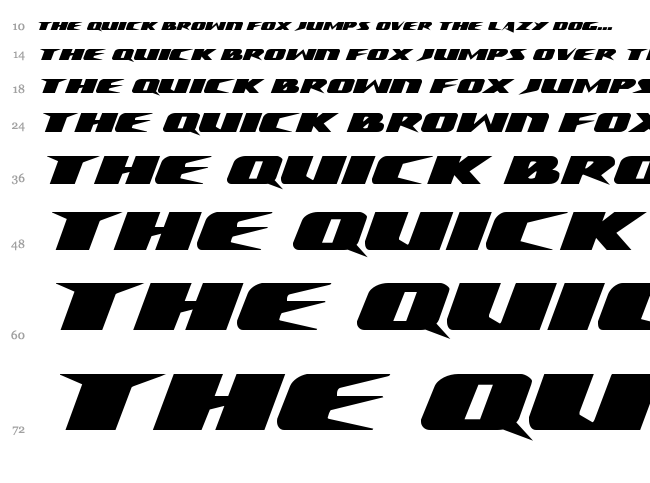 Crime Syndicate font waterfall