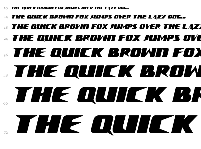 Crime Syndicate font waterfall
