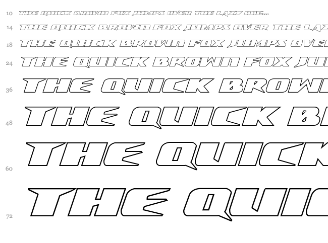 Crime Syndicate font waterfall