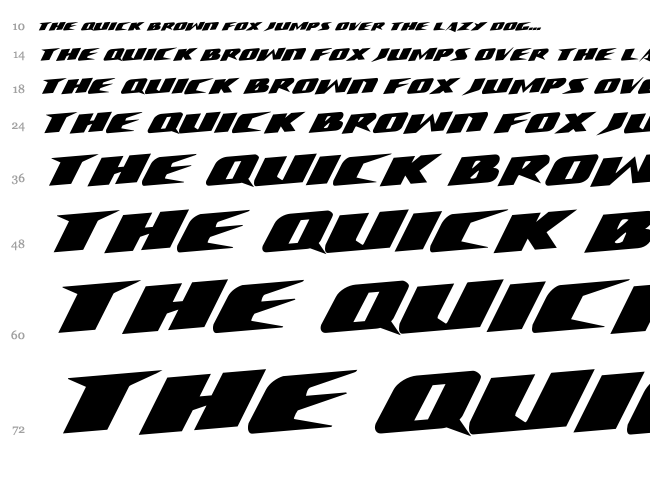 Crime Syndicate font waterfall