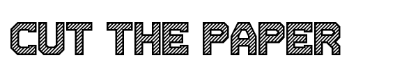 Cut the paper font