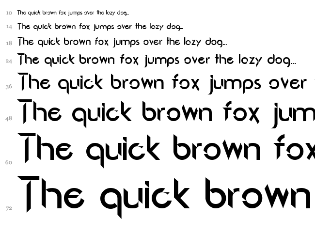 Cyberfunk font waterfall