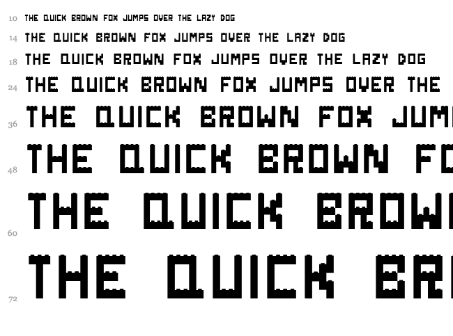 Danish Bricks font waterfall