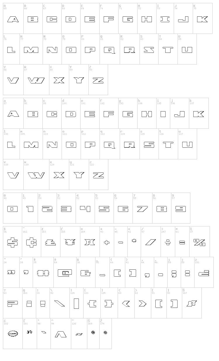 Dassault font map