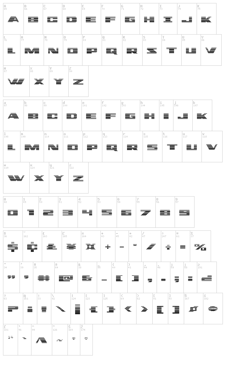 Dassault font map