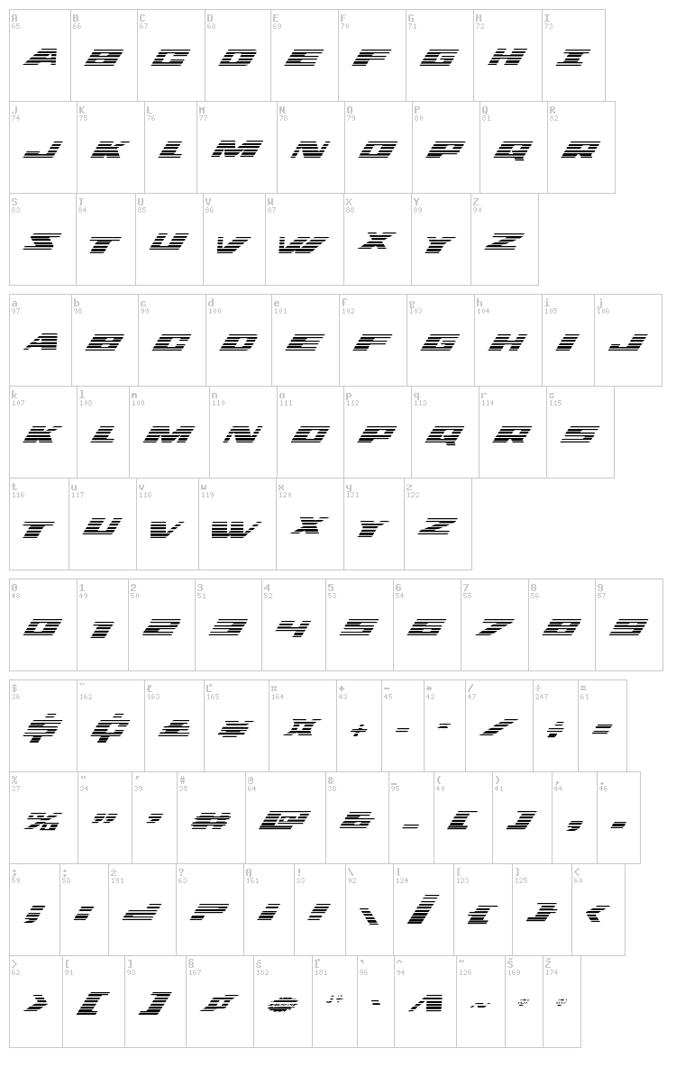 Dassault font map