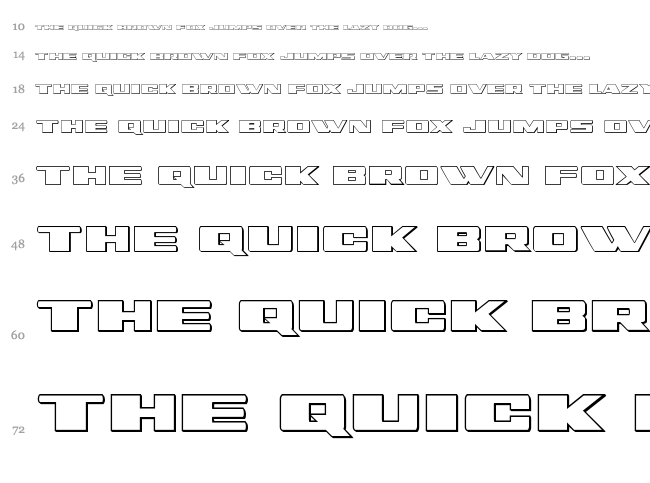Dassault font waterfall