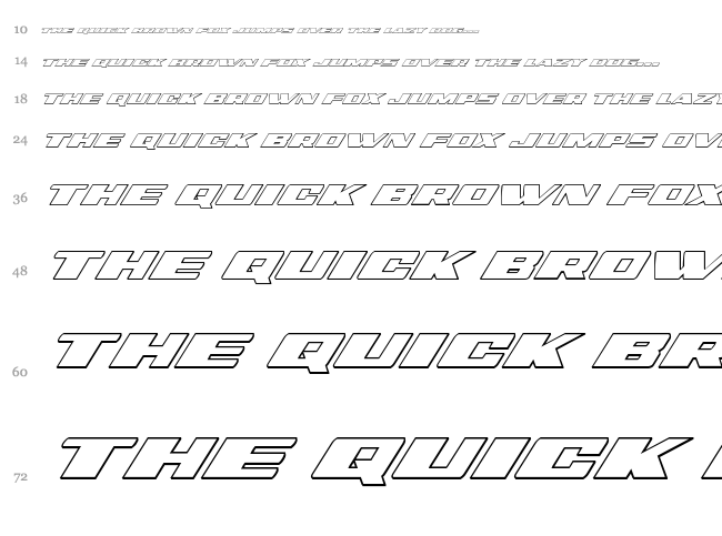 Dassault font waterfall