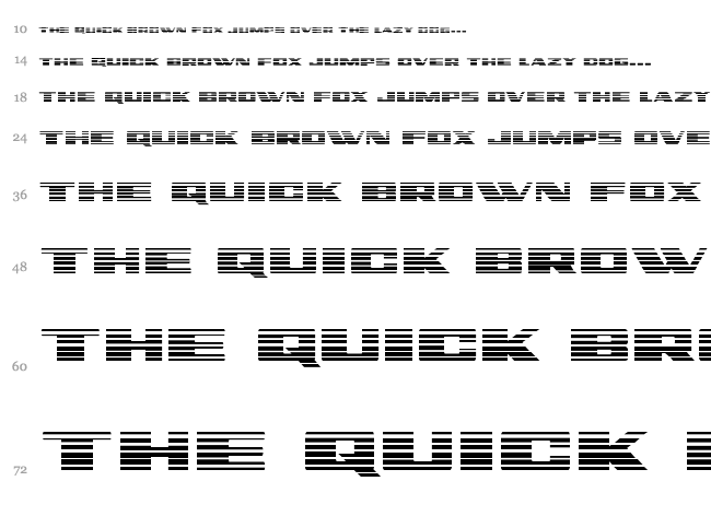 Dassault font waterfall