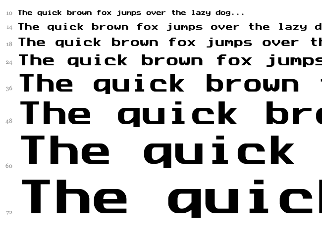 Data Sun font waterfall