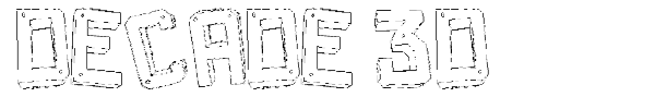Decade 3d font