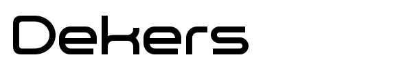 Dekers font