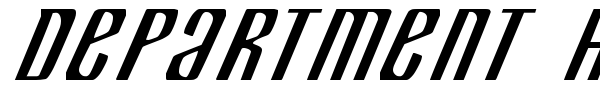 Department H + K font preview