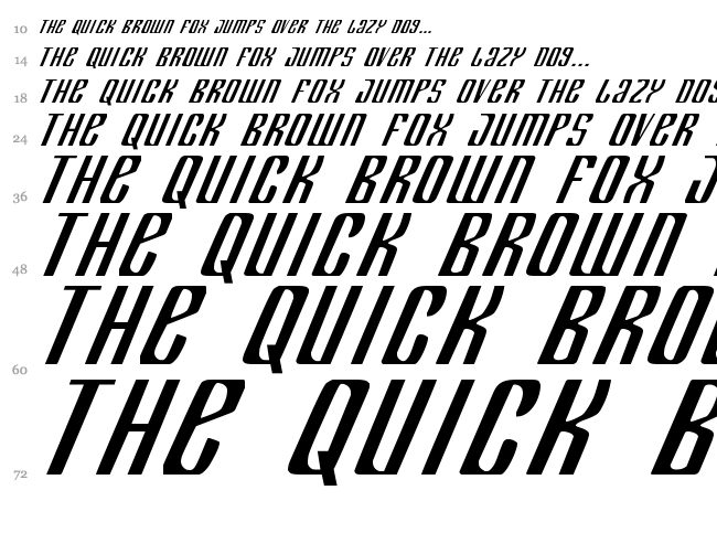 Department H + K font waterfall