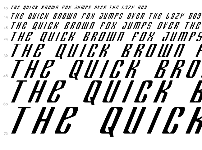 Department H + K font waterfall