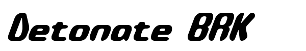 Detonate BRK font