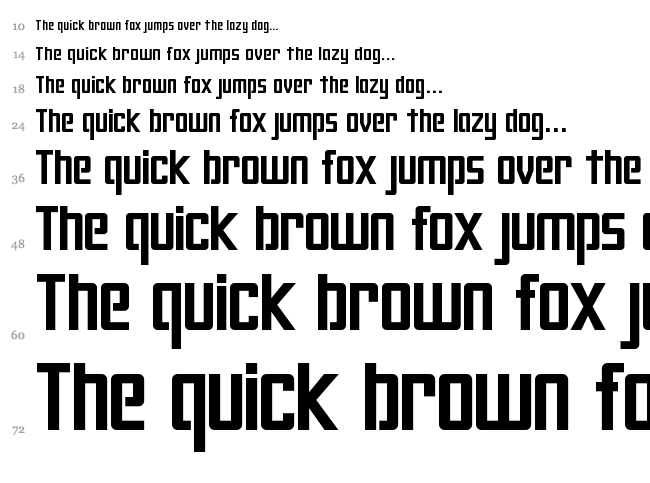 Digiform font waterfall
