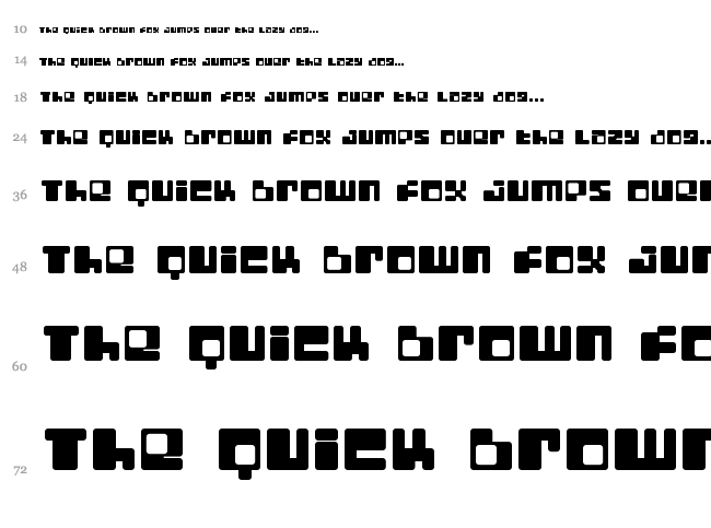 Digit Lo-Fi font waterfall