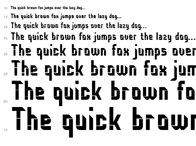 Disembody font waterfall