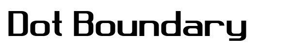 Dot Boundary font