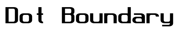 Dot Boundary font preview