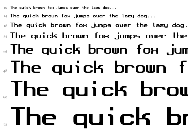 Dot Boundary font waterfall