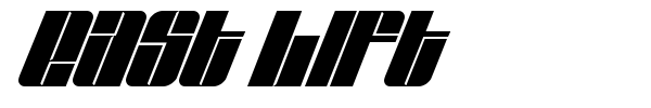 East Lift font