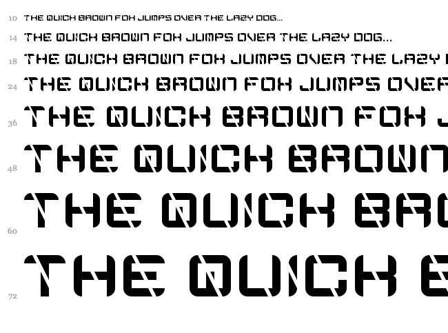 Edge Cutting font waterfall
