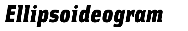 Ellipsoideogram font