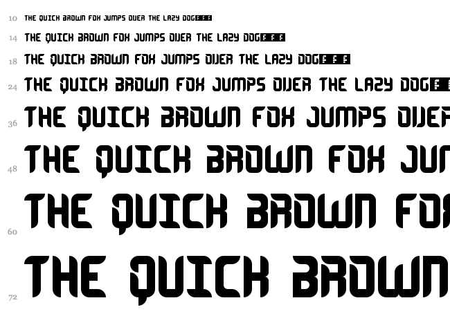 Encrypted font waterfall
