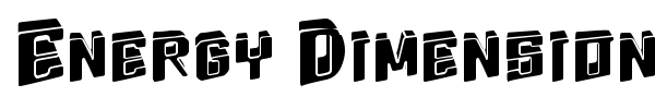 Energy Dimension font